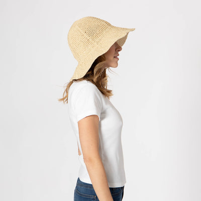 Women's Paper Crochet Floppy Bucket Hat-BUCKET-San Diego Hat Company