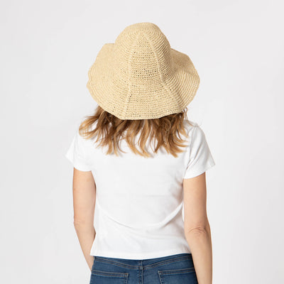 Women's Paper Crochet Floppy Bucket Hat-BUCKET-San Diego Hat Company