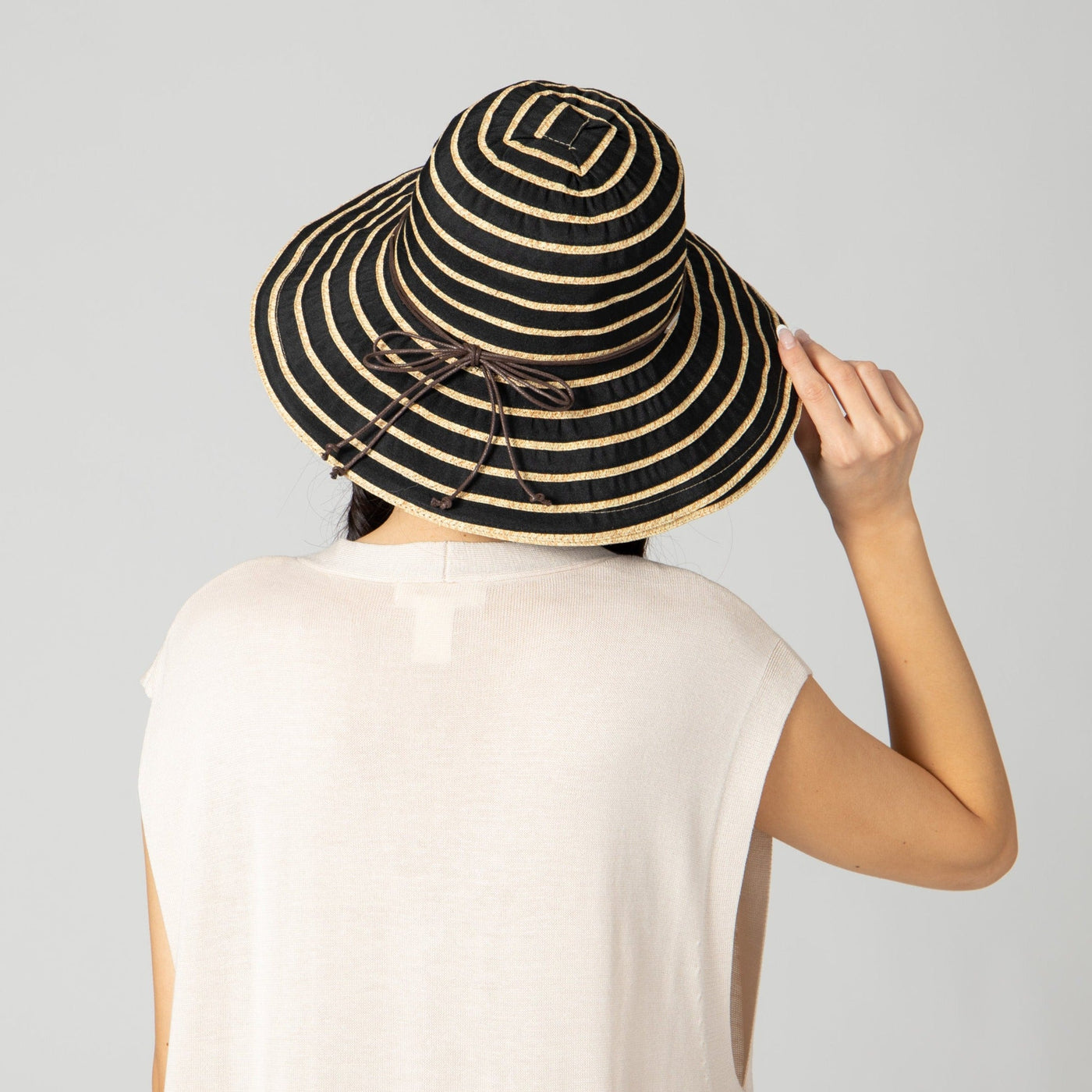 YWDJ Womens Hats with Brim Women Fashion Stripe Print Corduroy