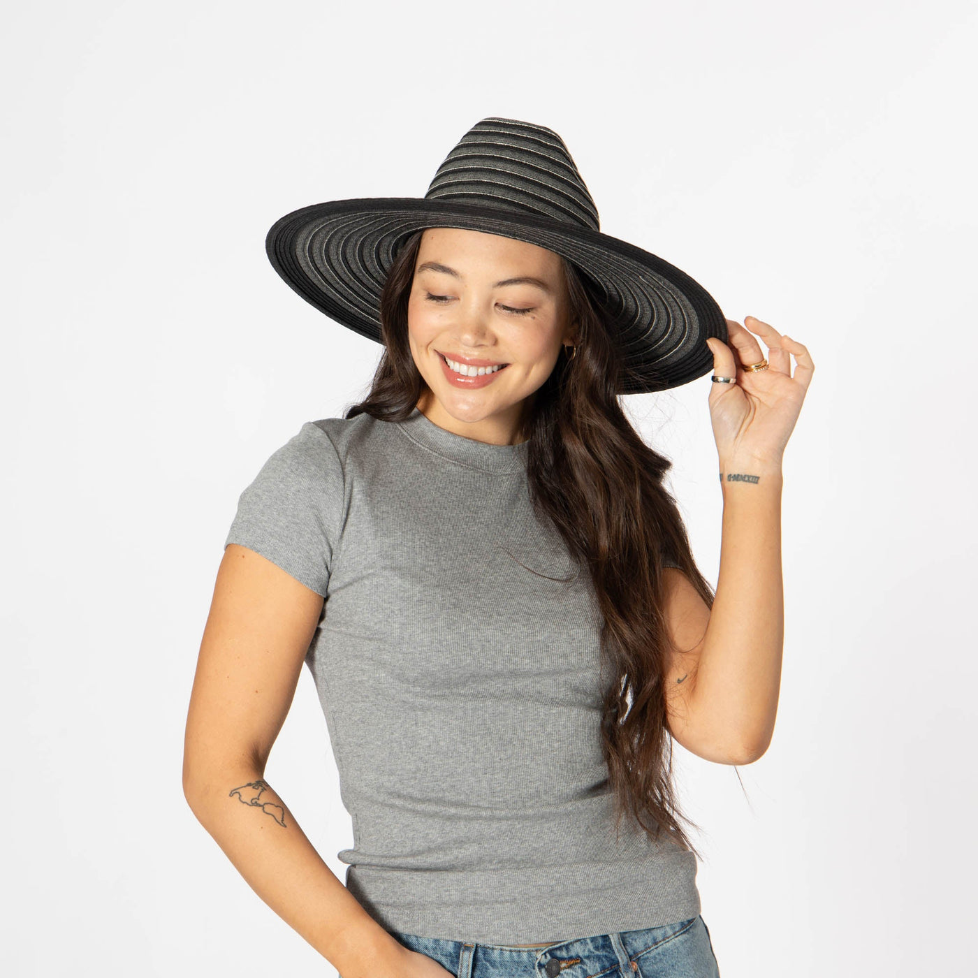 Renata - Wide Brim Cattleman's Crease Sun Hat-SUN BRIM-San Diego Hat Company