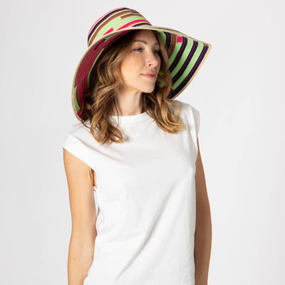 Women's Multi Colored Wide Brim Sun Hat-SUN BRIM-San Diego Hat Company