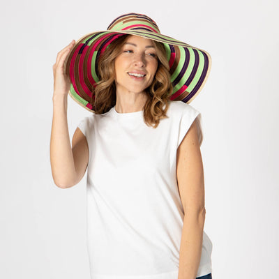 Women's Multi Colored Wide Brim Sun Hat-SUN BRIM-San Diego Hat Company