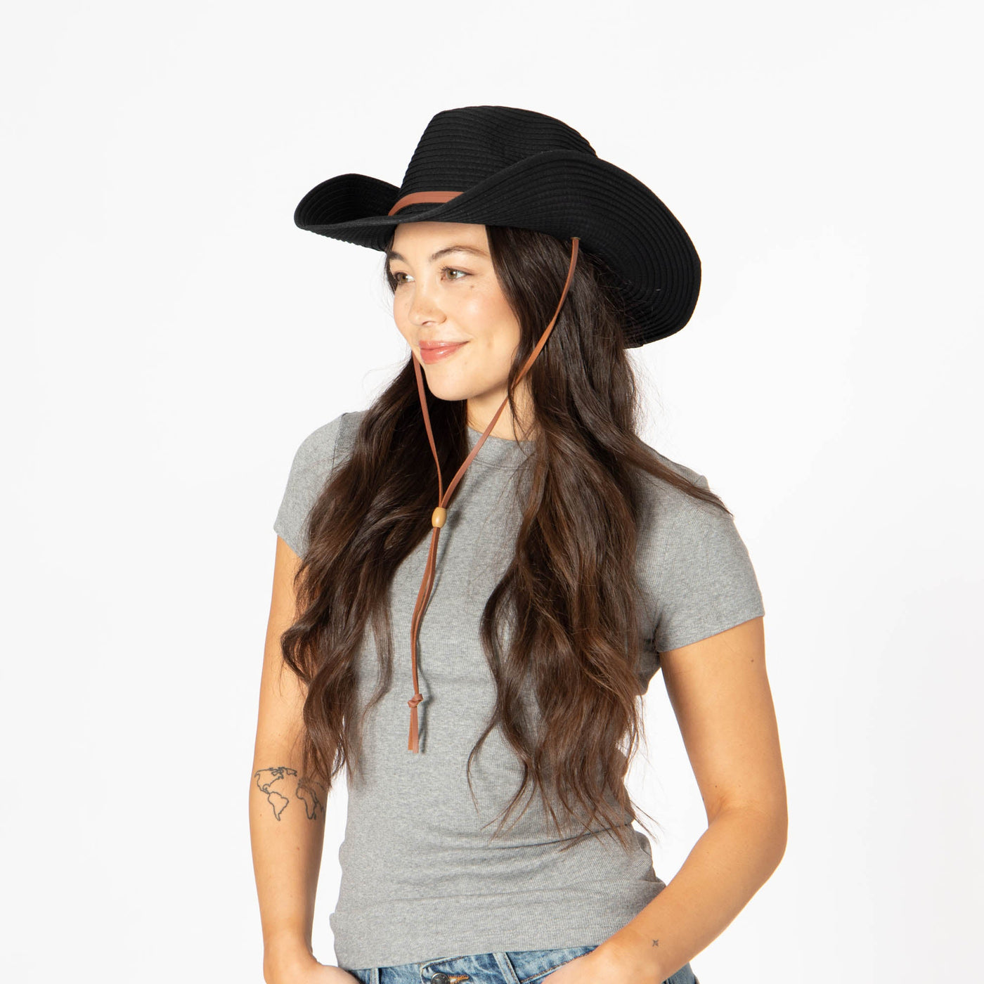 Sadie - Women's Cowboy with Adjustable Chin Cord-COWBOY-San Diego Hat Company