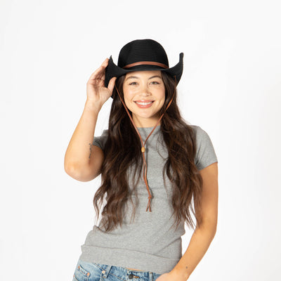 Sadie - Women's Cowboy with Adjustable Chin Cord-COWBOY-San Diego Hat Company