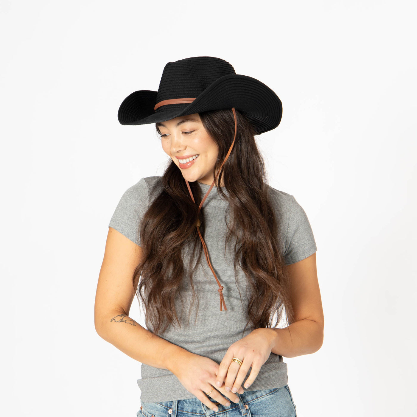 Sadie - Women's Cowboy with Adjustable Chin Cord-COWBOY-San Diego Hat Company