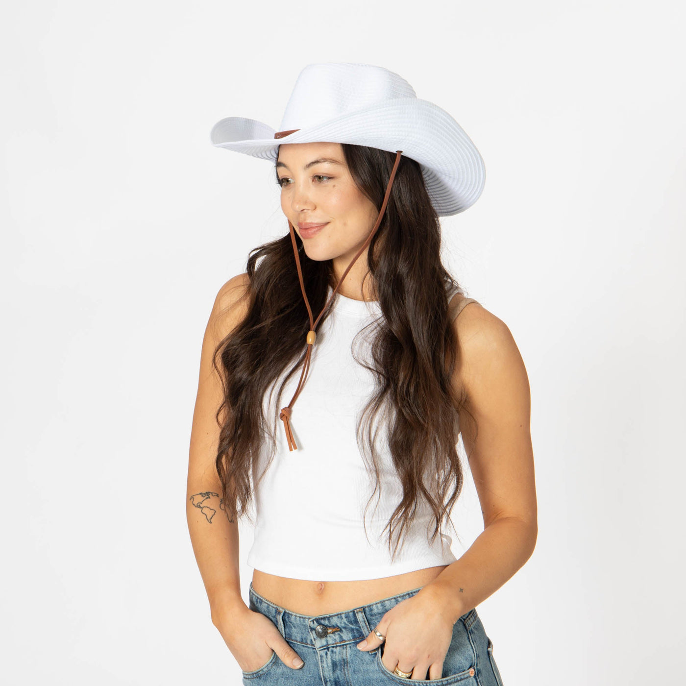 Sadie - Women's Cowboy with Adjustable Chin Cord-COWBOY-San Diego Hat Company