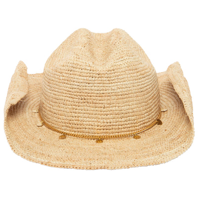 Ines - Women's Crochet Raffia Cowboy-COWBOY-San Diego Hat Company