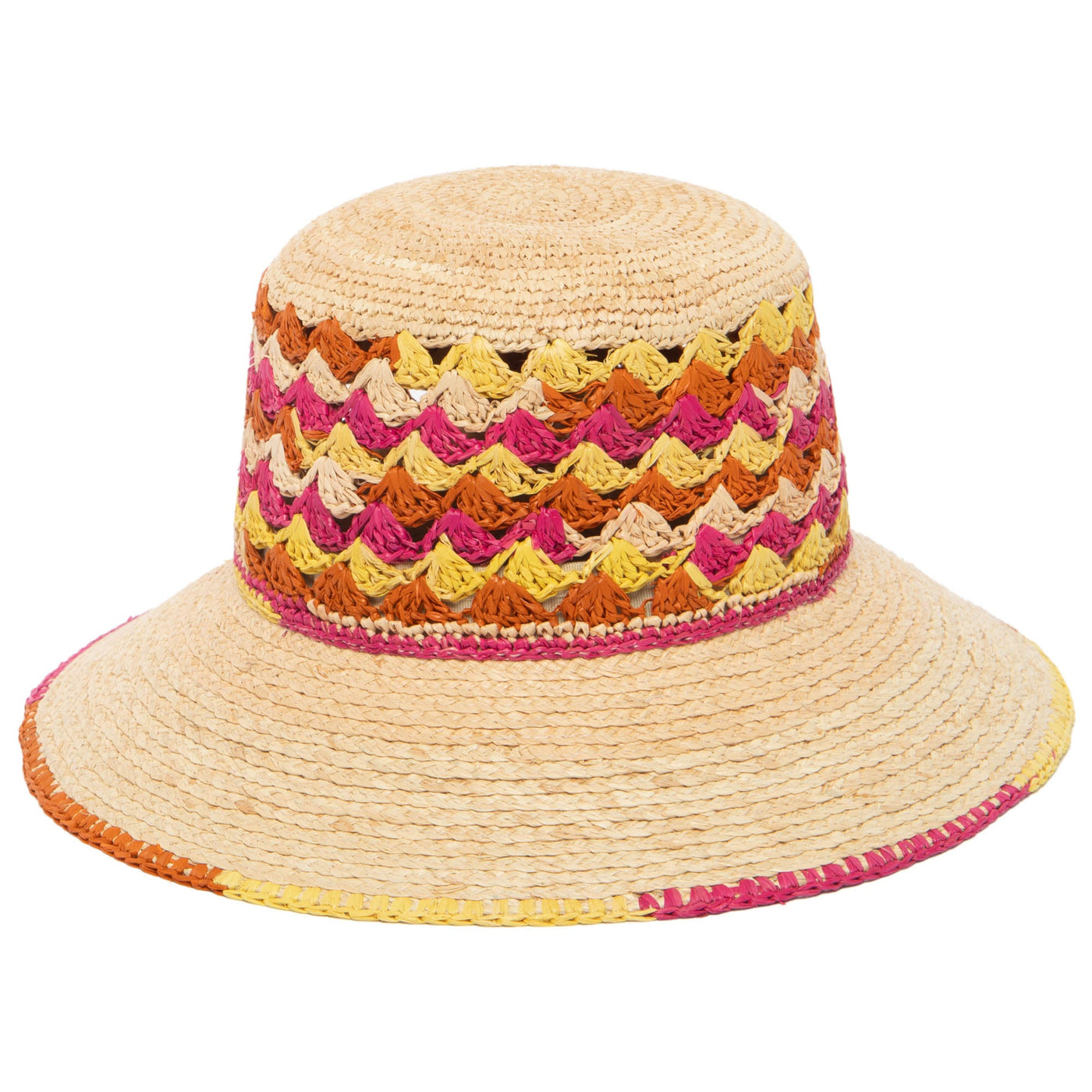 Viviana - Crochet & Braided Raffia Bucket Hat-BUCKET-San Diego Hat Company