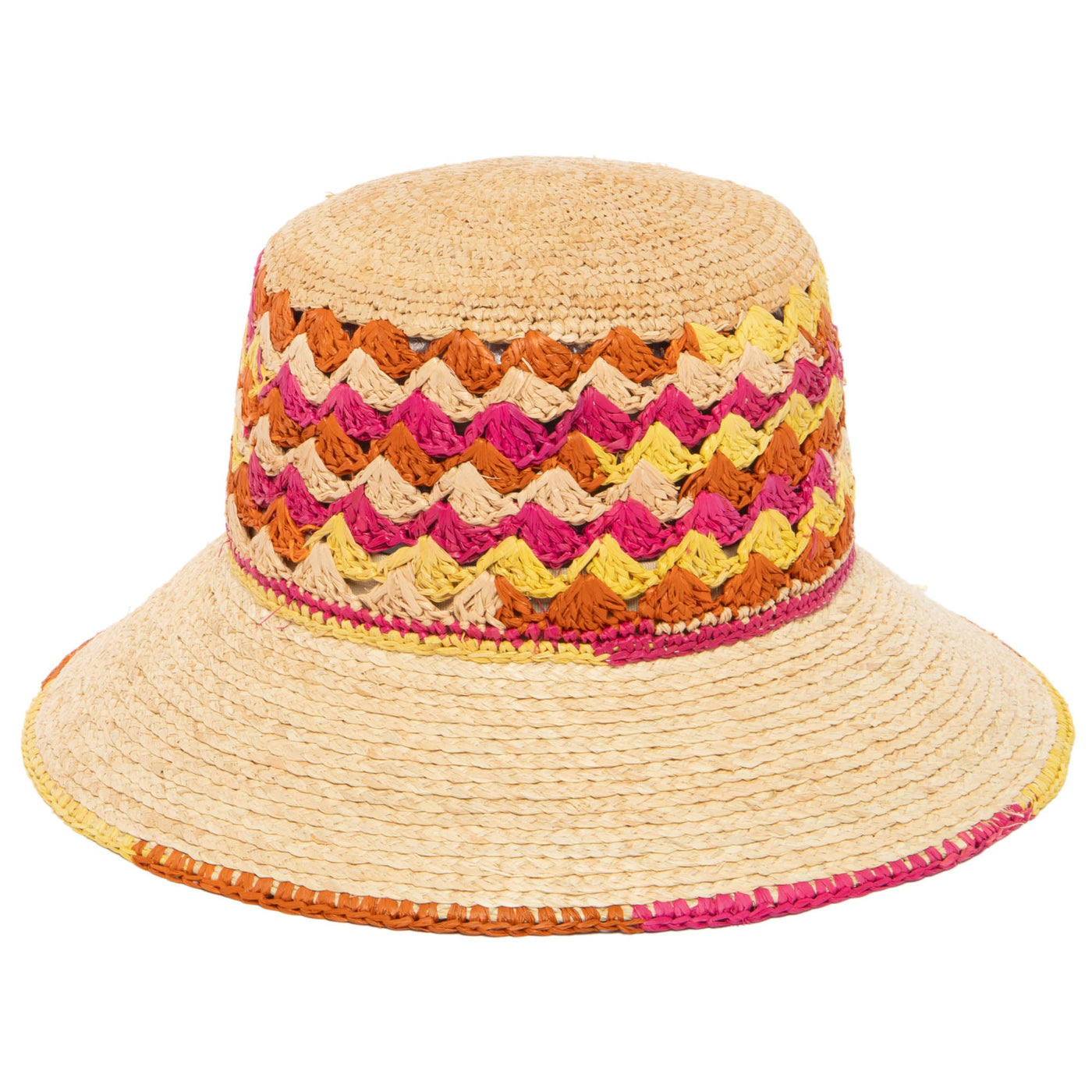 Viviana - Crochet & Braided Raffia Bucket Hat-BUCKET-San Diego Hat Company