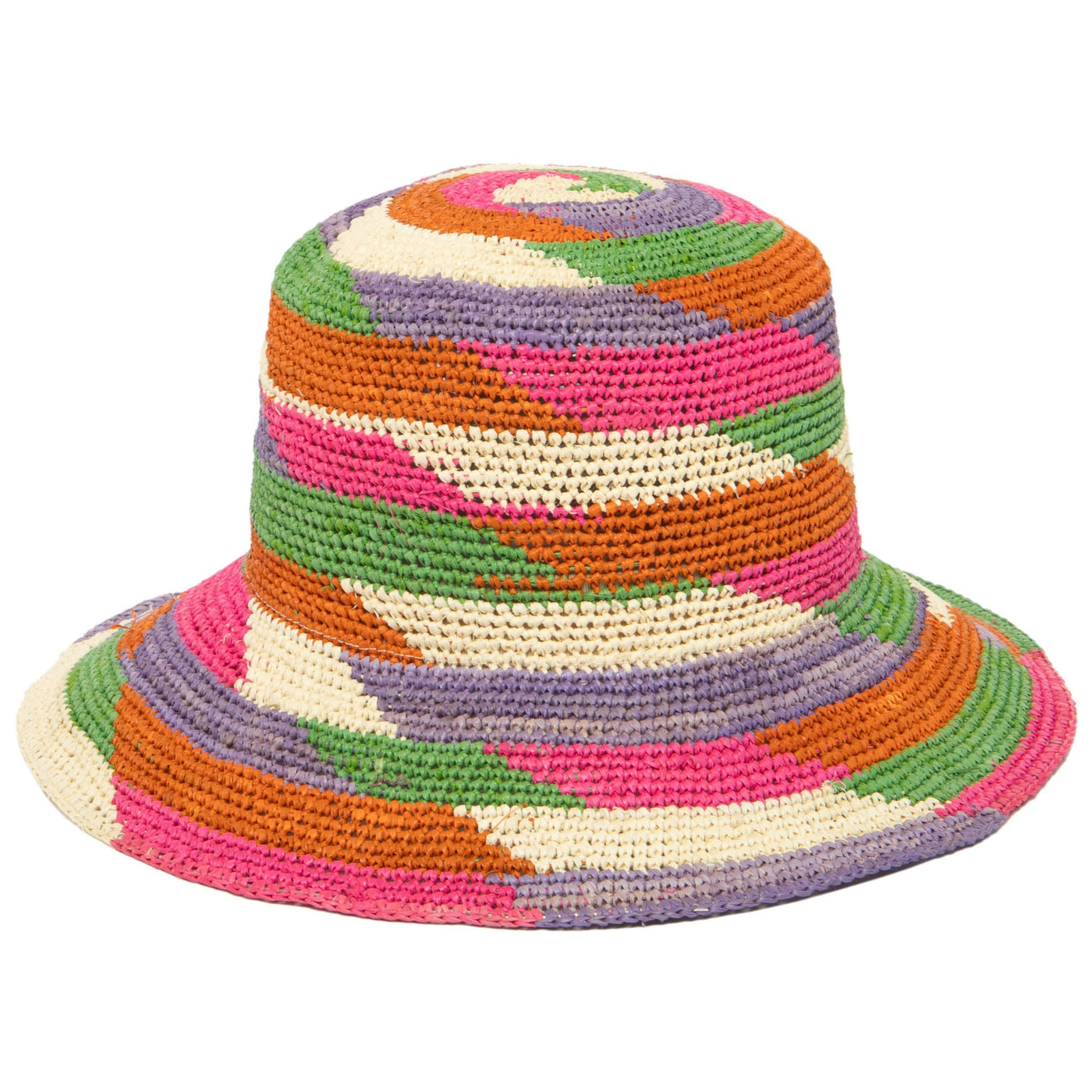 Lucia - Mixed Crochet Raffia Bucket Hat-BUCKET-San Diego Hat Company