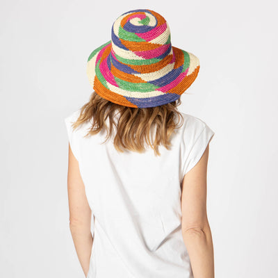 Lucia - Mixed Crochet Raffia Bucket Hat-BUCKET-San Diego Hat Company