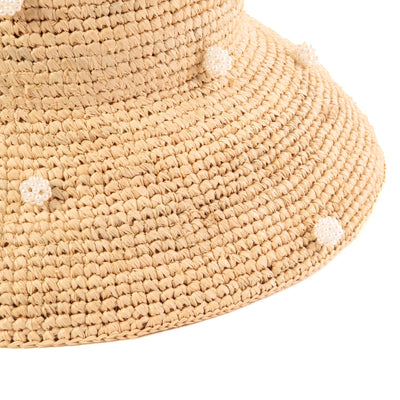 Perla - Crochet Raffia Bell Bucket Hat-BUCKET-San Diego Hat Company