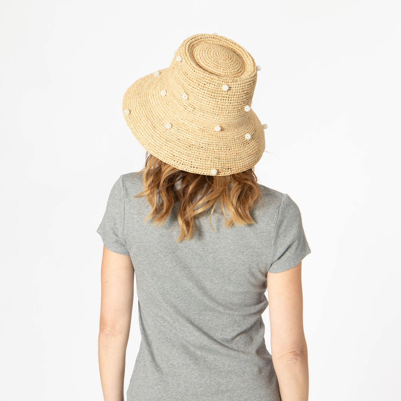 Perla - Crochet Raffia Bell Bucket Hat-BUCKET-San Diego Hat Company