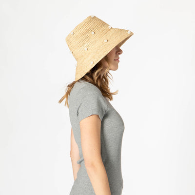 Perla - Crochet Raffia Bell Bucket Hat-BUCKET-San Diego Hat Company