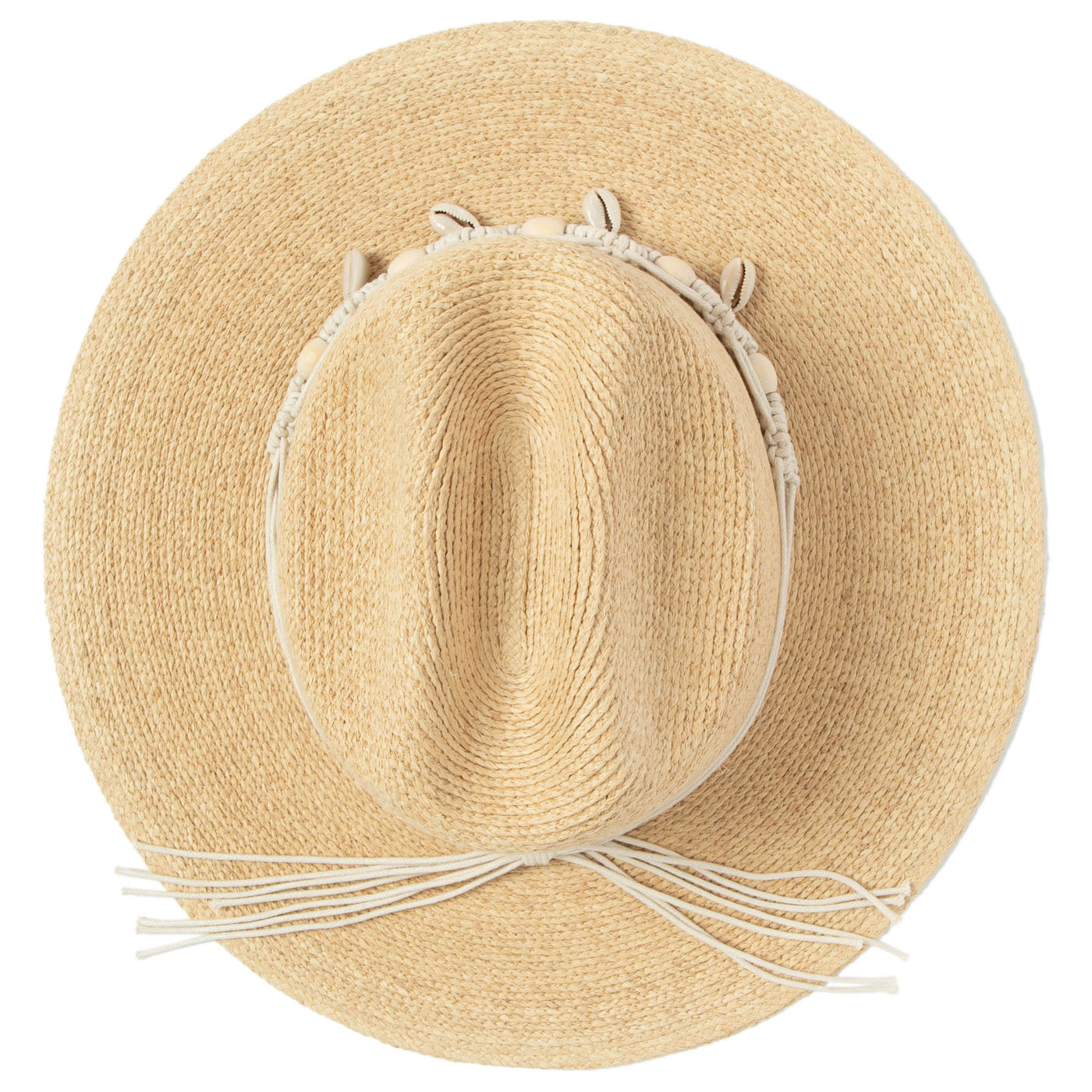 Shell - Raffia Cattleman's Crease Sun Hat-SUN BRIM-San Diego Hat Company