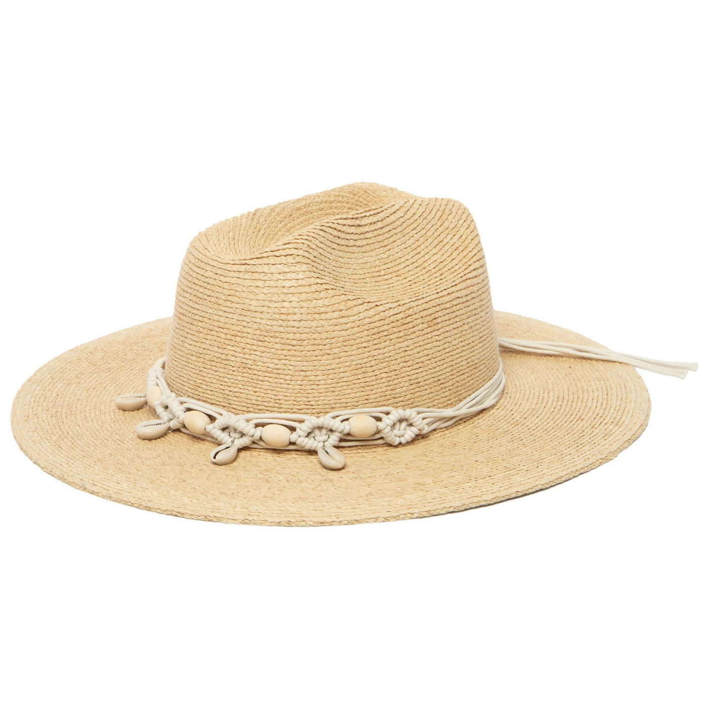 Shell - Raffia Cattleman's Crease Sun Hat-SUN BRIM-San Diego Hat Company