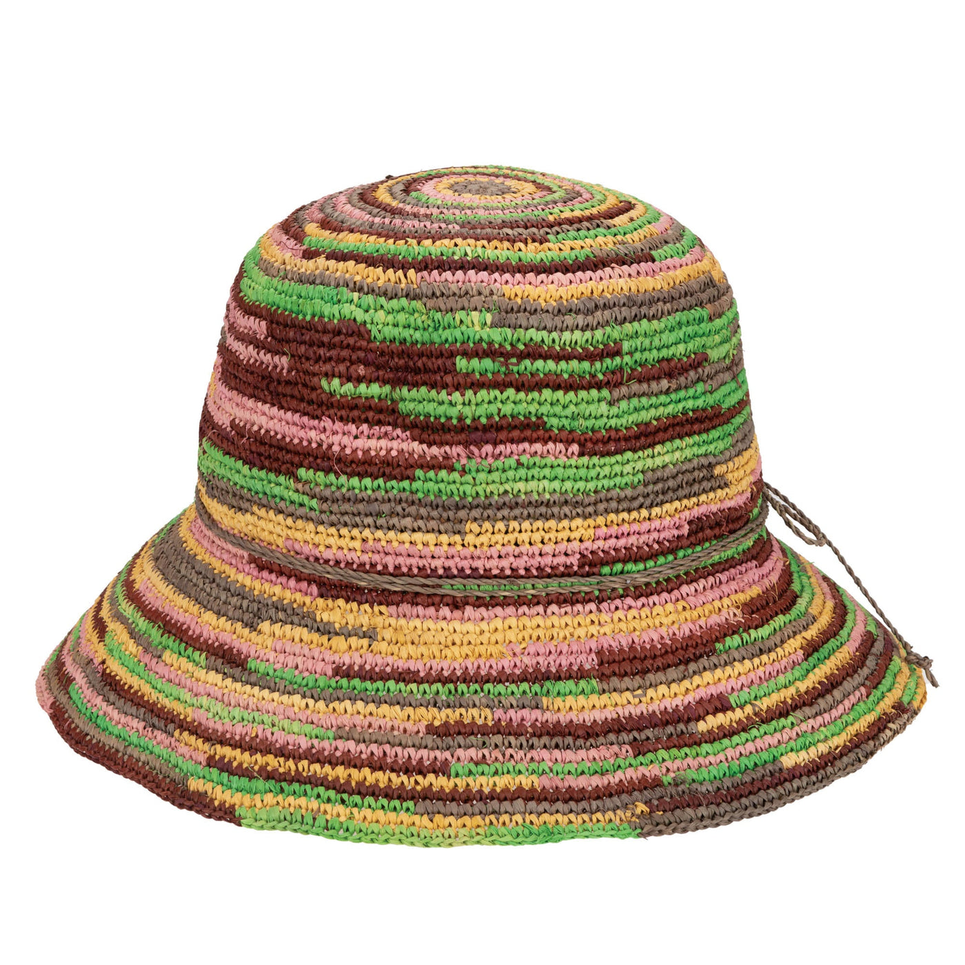 Iris - Women's Crochet Raffia Packable Bucket Hat (RHS3109)-BUCKET-San Diego Hat Company