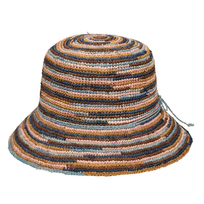 Iris - Women's Crochet Raffia Packable Bucket Hat (RHS3109)-BUCKET-San Diego Hat Company