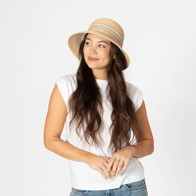 Milta - Mixed Crochet Raffia Bucket Hat-BUCKET-San Diego Hat Company