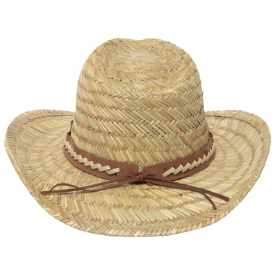 Men's Woven Rush Straw Pinch Crown Cowboy-COWBOY-San Diego Hat Company