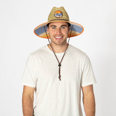 Men's Straw Lifeguard with Vintage Surf Patch-LIFEGUARD-San Diego Hat Company