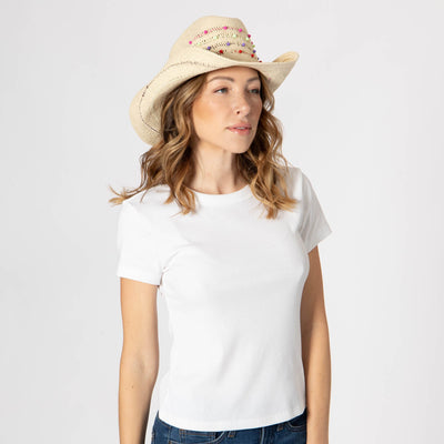 Santa Cruz - Woven Toyo Straw Cowboy-COWBOY-San Diego Hat Company