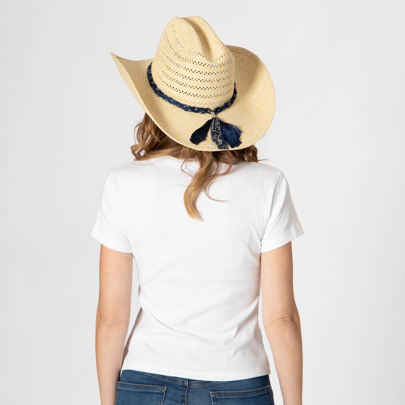 Annie - Woven Toyo Straw Cowboy with Wire Brim-COWBOY-San Diego Hat Company