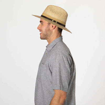 Men's Cattleman's Crease Fedora with Removable Band-FEDORA-San Diego Hat Company