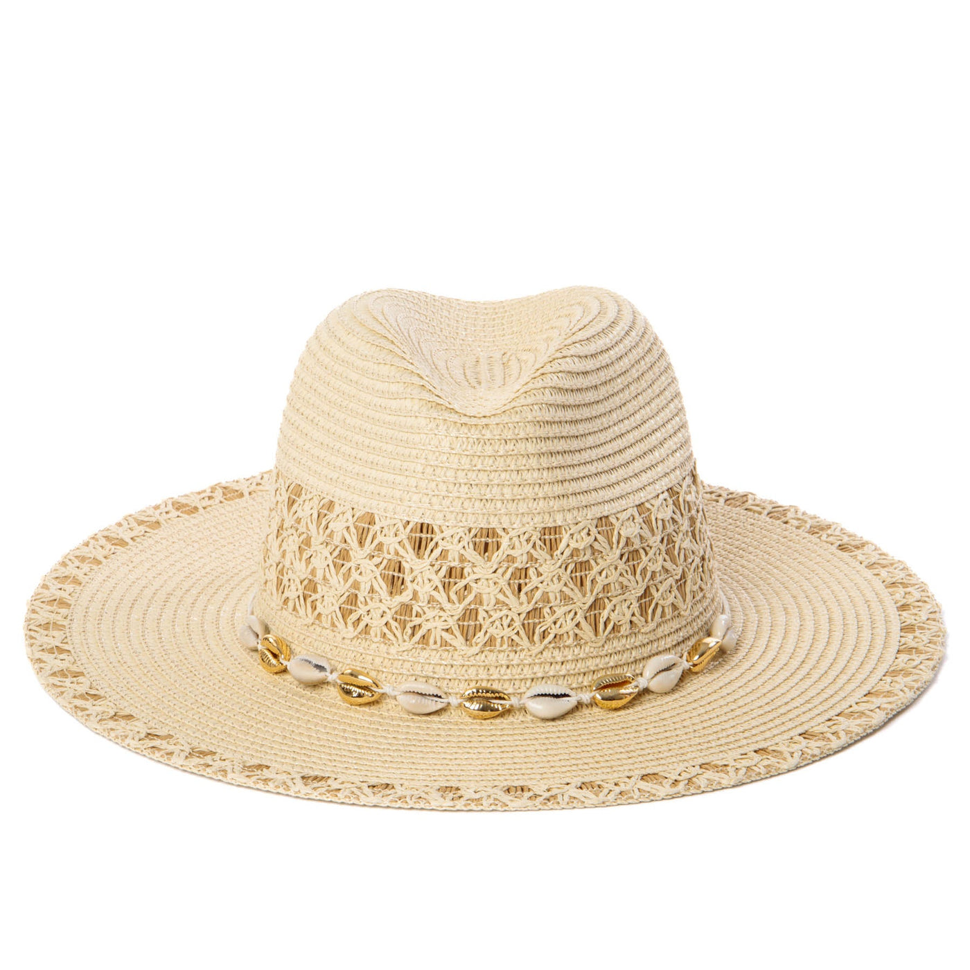 Blanca - Ultrabraid Fedora with Seashell Trim-FEDORA-San Diego Hat Company