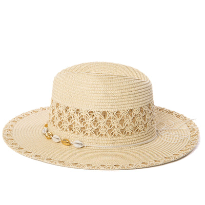 Blanca - Ultrabraid Fedora with Seashell Trim-FEDORA-San Diego Hat Company