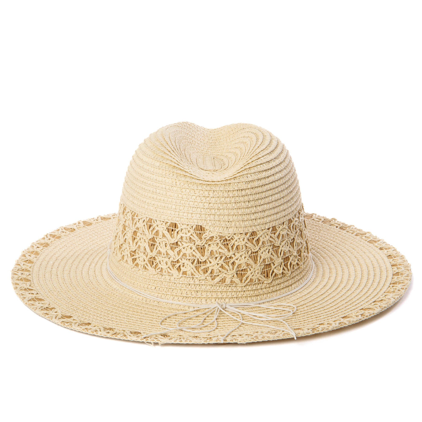 Blanca - Ultrabraid Fedora with Seashell Trim-FEDORA-San Diego Hat Company