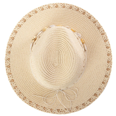 Blanca - Ultrabraid Fedora with Seashell Trim-FEDORA-San Diego Hat Company