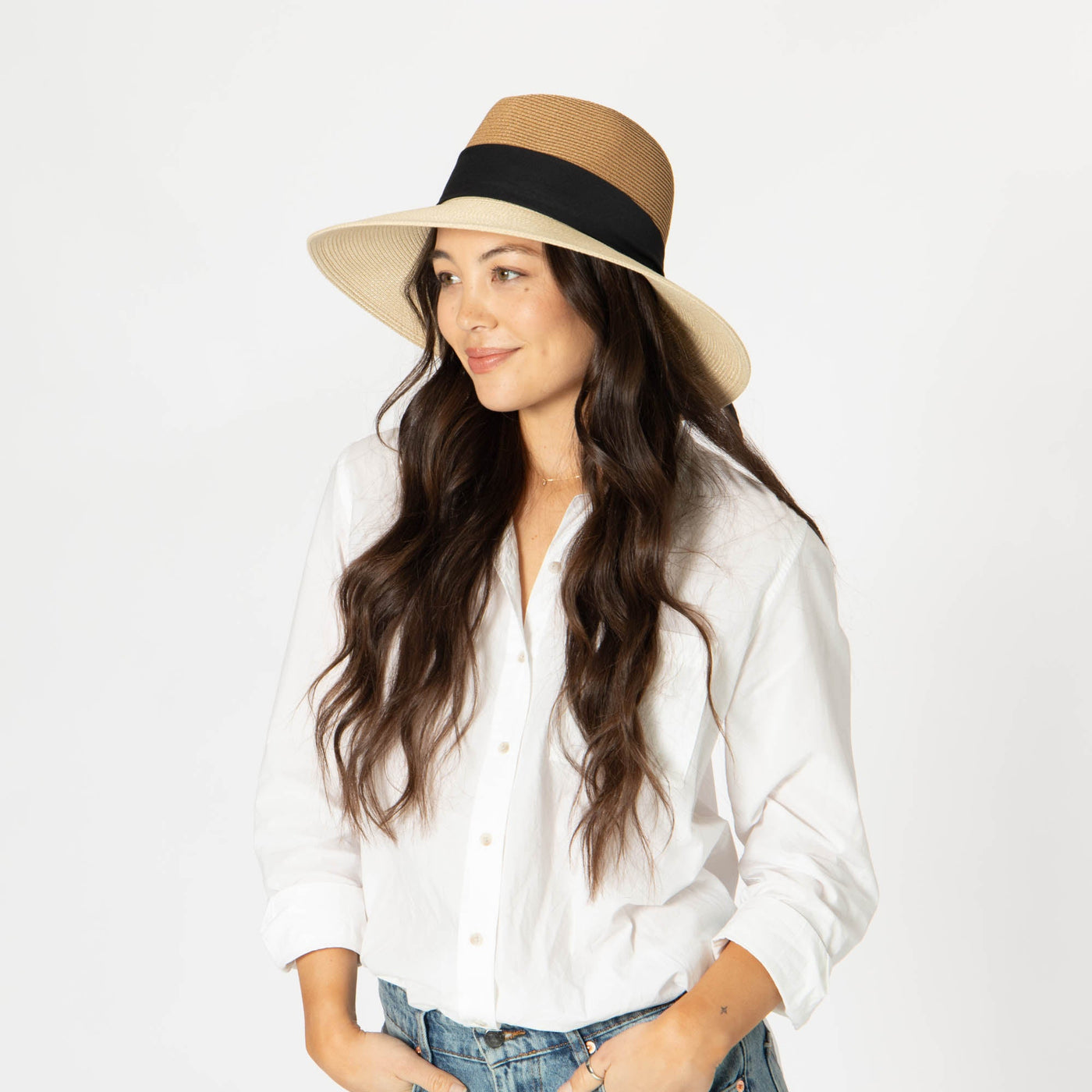 Paola - Ultrabraid Two Tone Fedora-FEDORA-San Diego Hat Company