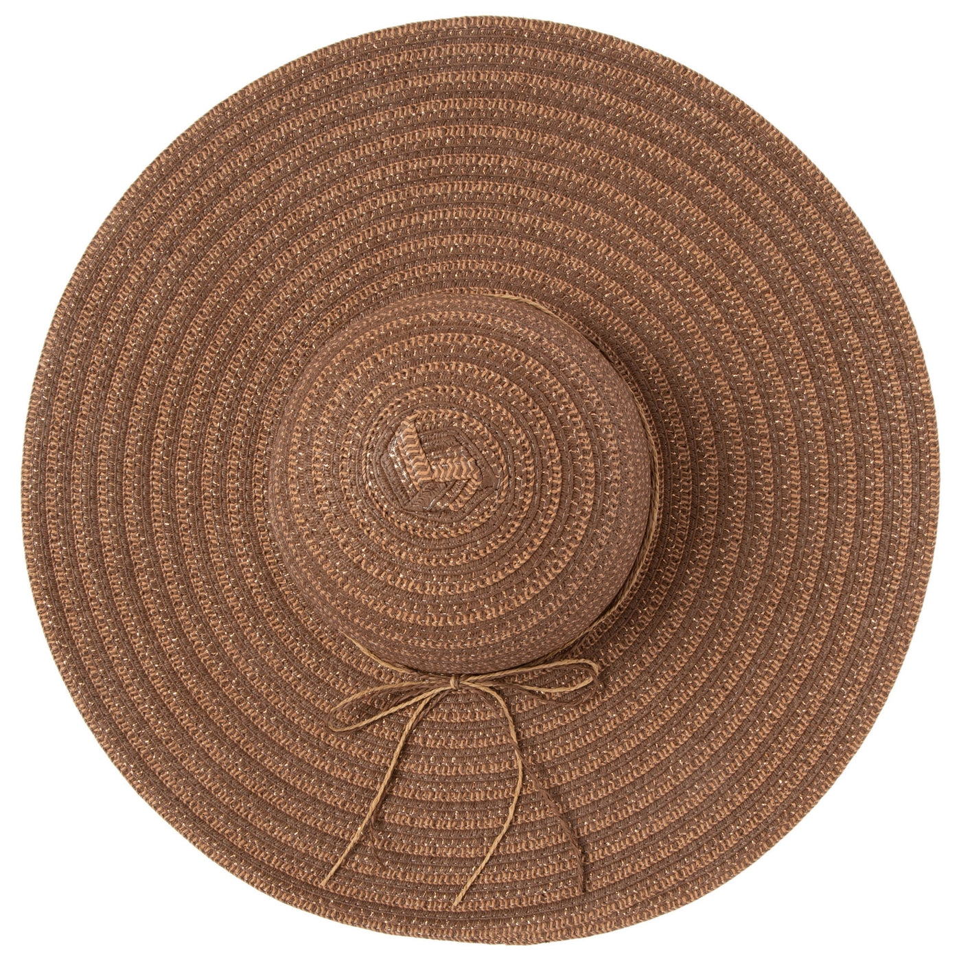 FLOPPY - Wide Brim Floppy Sun Hat With Gold Lurex (UBL6836)