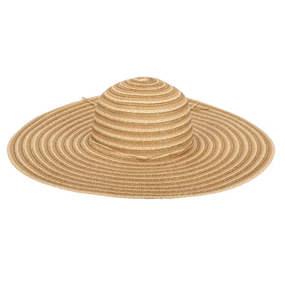 Wide Brim Floppy Sun Hat with Gold Lurex (UBL6836)-FLOPPY-San Diego Hat Company