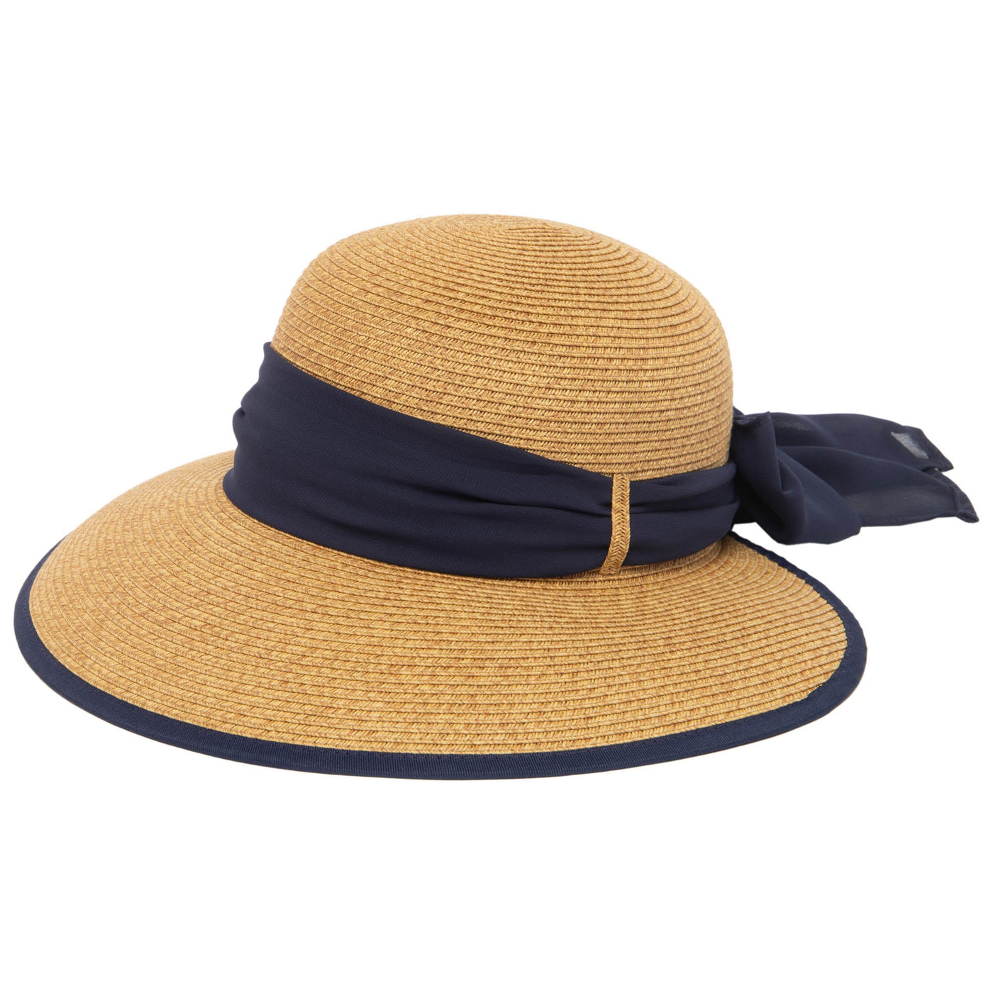 Brunch Date - Ultrabraid Face Saver With Chiffon Tie (UBM4480)-SUN BRIM-San Diego Hat Company