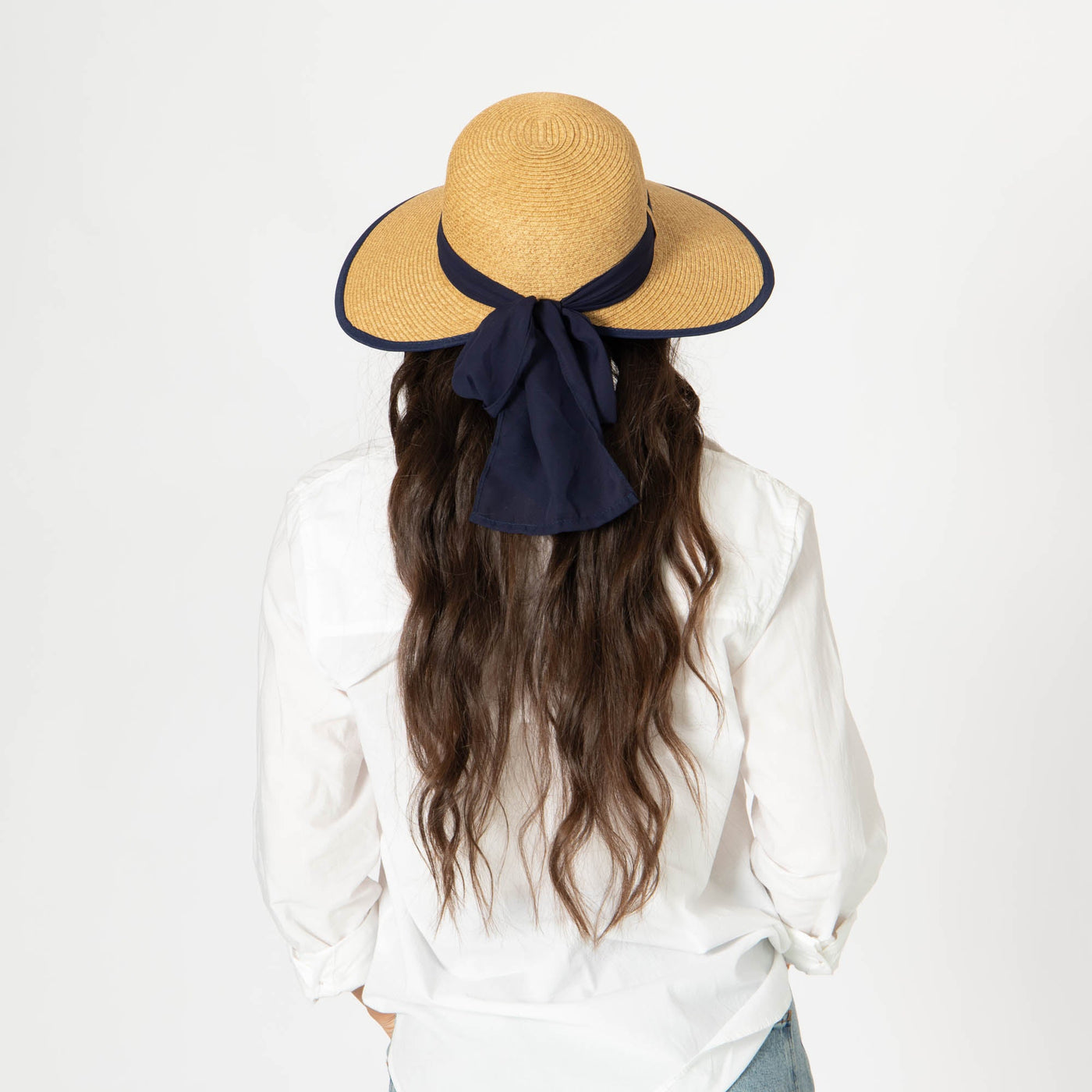 Brunch Date - Ultrabraid Face Saver With Chiffon Tie (UBM4480)-SUN BRIM-San Diego Hat Company