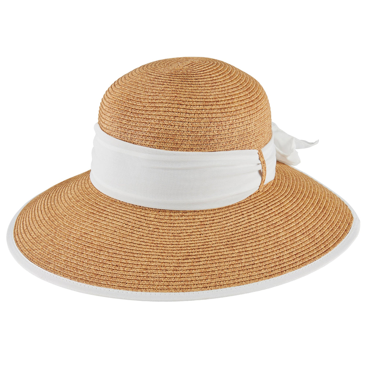 Brunch Date - Ultrabraid Face Saver With Chiffon Tie (UBM4480)-SUN BRIM-San Diego Hat Company