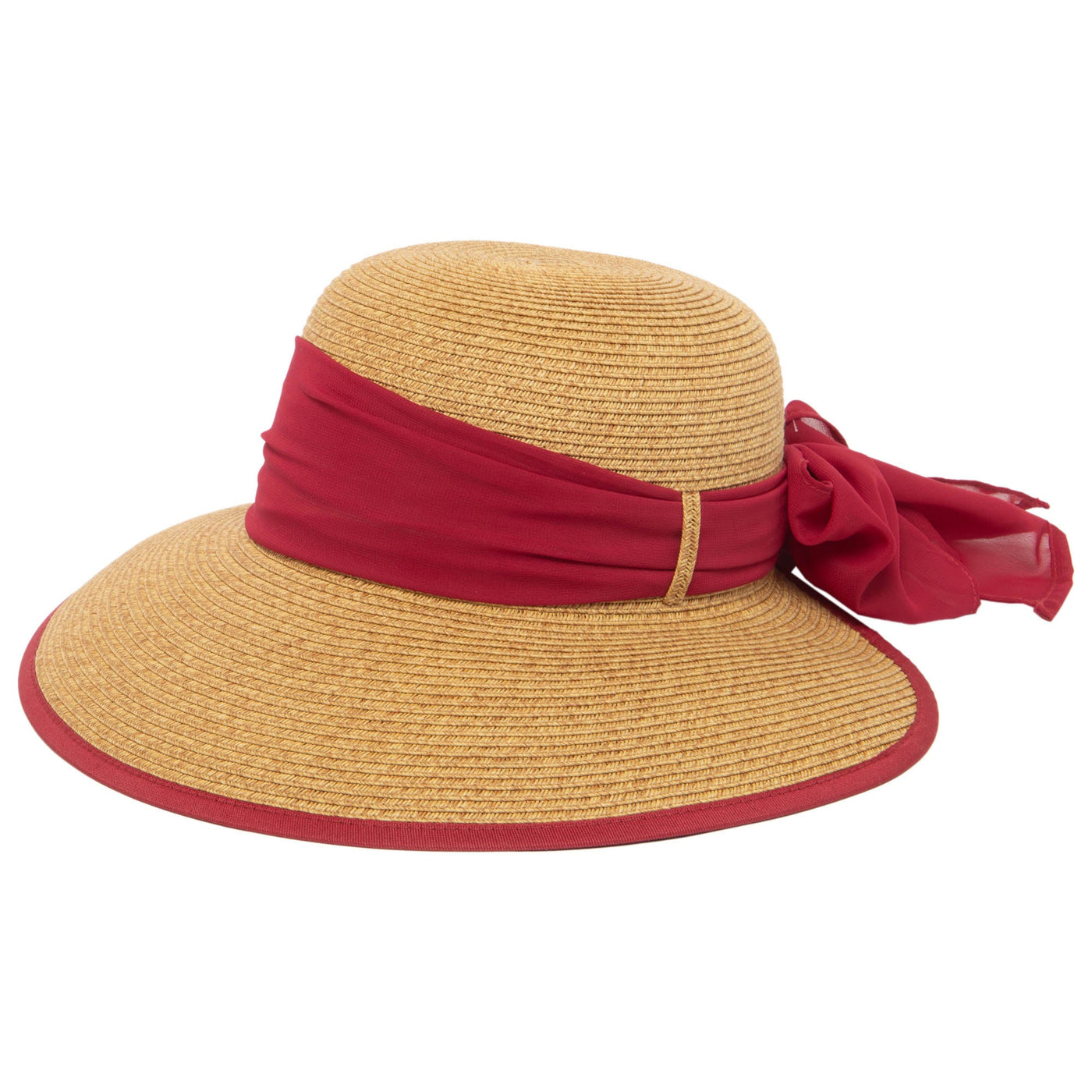 Brunch Date - Ultrabraid Face Saver With Chiffon Tie (UBM4480)-SUN BRIM-San Diego Hat Company