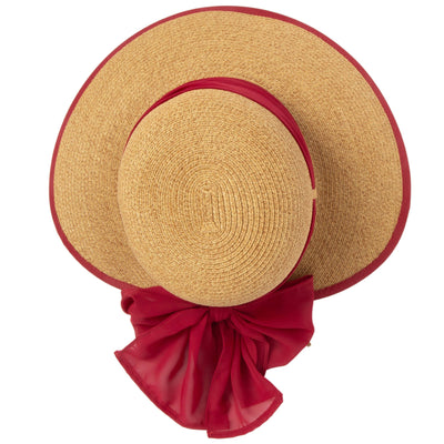 Brunch Date - Ultrabraid Face Saver With Chiffon Tie (UBM4480)-SUN BRIM-San Diego Hat Company