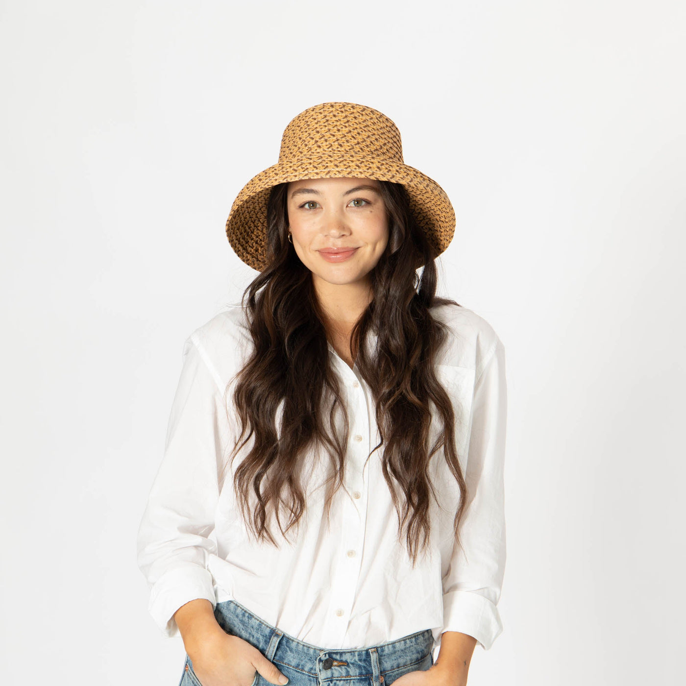 Lana - Women's Mixed Ultrabraid Round Bell Shaped Hat (UBM6833)-SUN BRIM-San Diego Hat Company