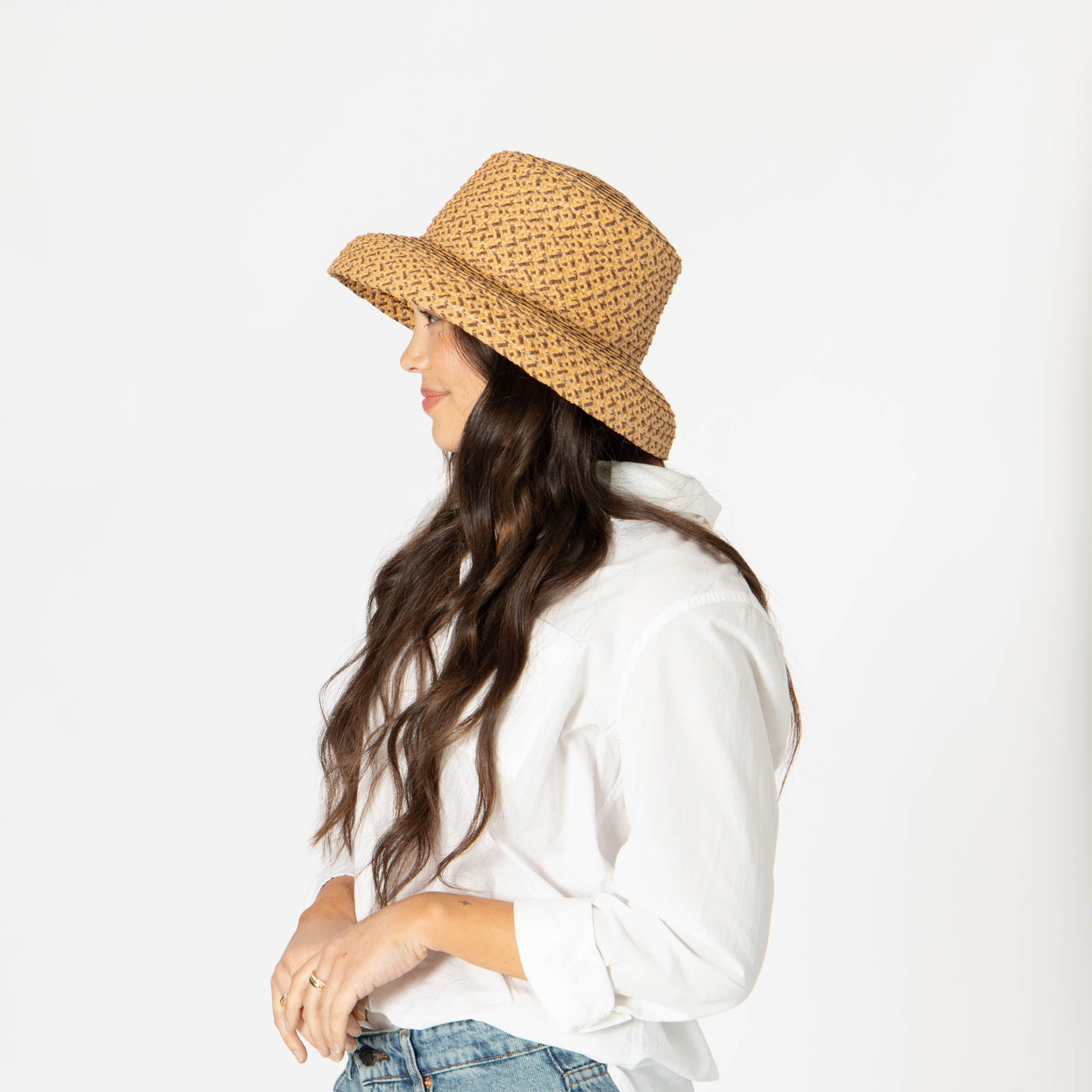 Lana - Women's Mixed Ultrabraid Round Bell Shaped Hat (UBM6833)-SUN BRIM-San Diego Hat Company