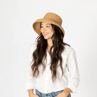 Lana - Women's Mixed Ultrabraid Round Bell Shaped Hat (UBM6833)-SUN BRIM-San Diego Hat Company