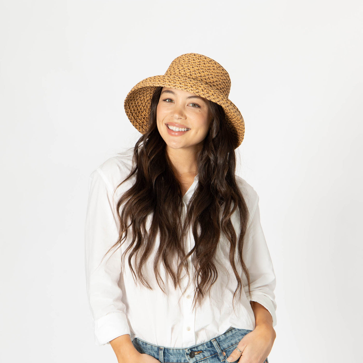 Lana - Women's Mixed Ultrabraid Round Bell Shaped Hat (UBM6833)-SUN BRIM-San Diego Hat Company