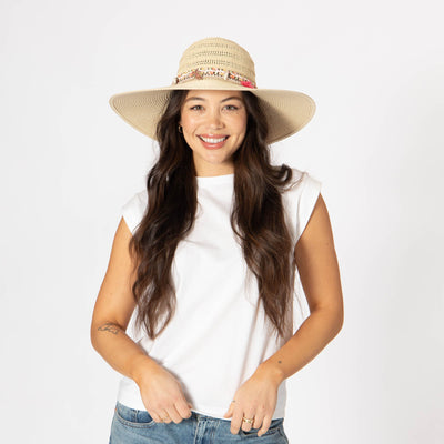 Maria - Open Weave Pattern Sun Hat-SUN BRIM-San Diego Hat Company