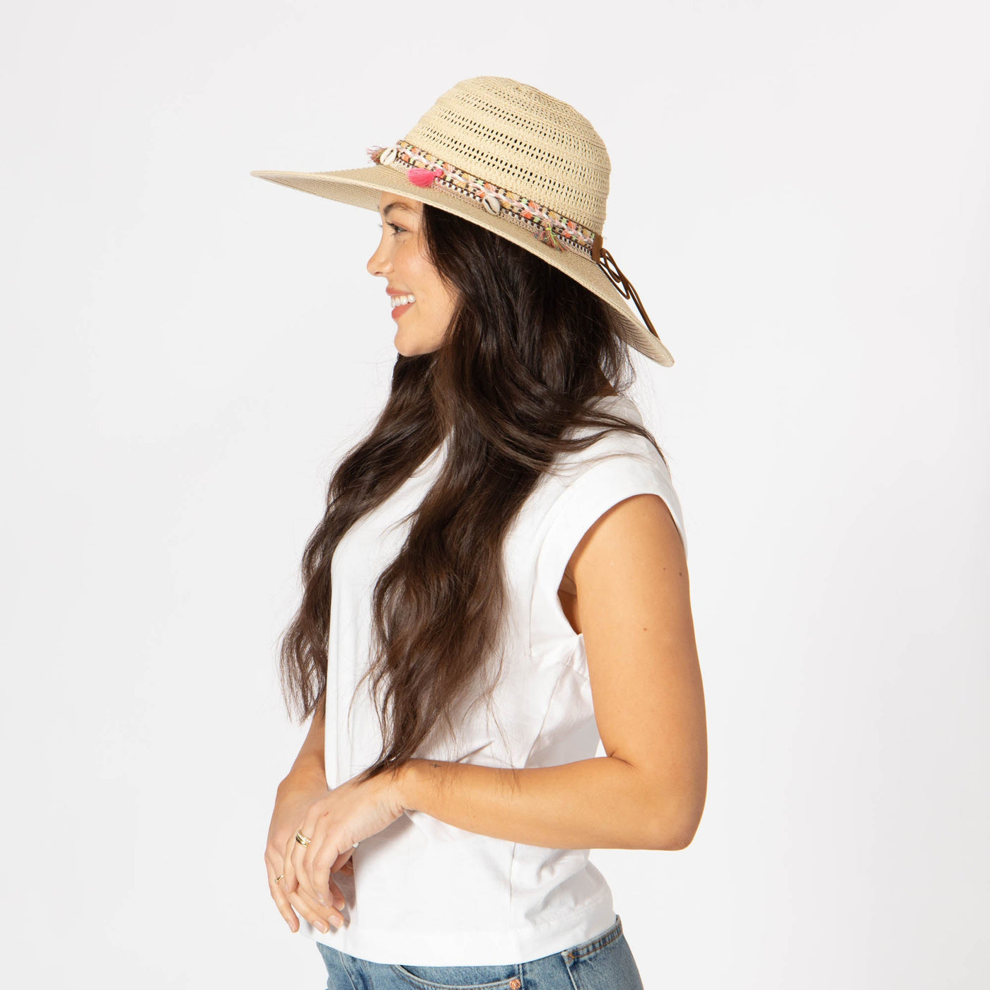 Maria - Open Weave Pattern Sun Hat-SUN BRIM-San Diego Hat Company