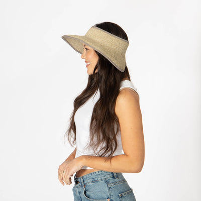 San Diego Hat Company's Signature Women's Ultrabraid Large Brim Visor-VISOR-San Diego Hat Company