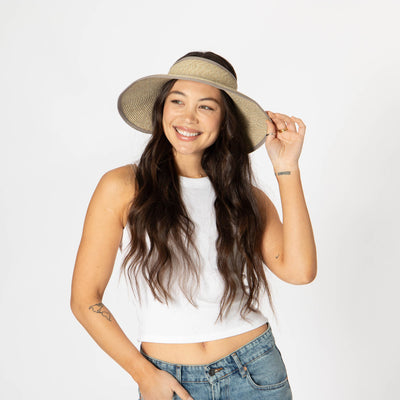 San Diego Hat Company's Signature Women's Ultrabraid Large Brim Visor-VISOR-San Diego Hat Company