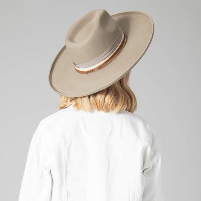 FEDORA - Nothing But Neutral Wool Felt Stiff Rolled Brim Fedora