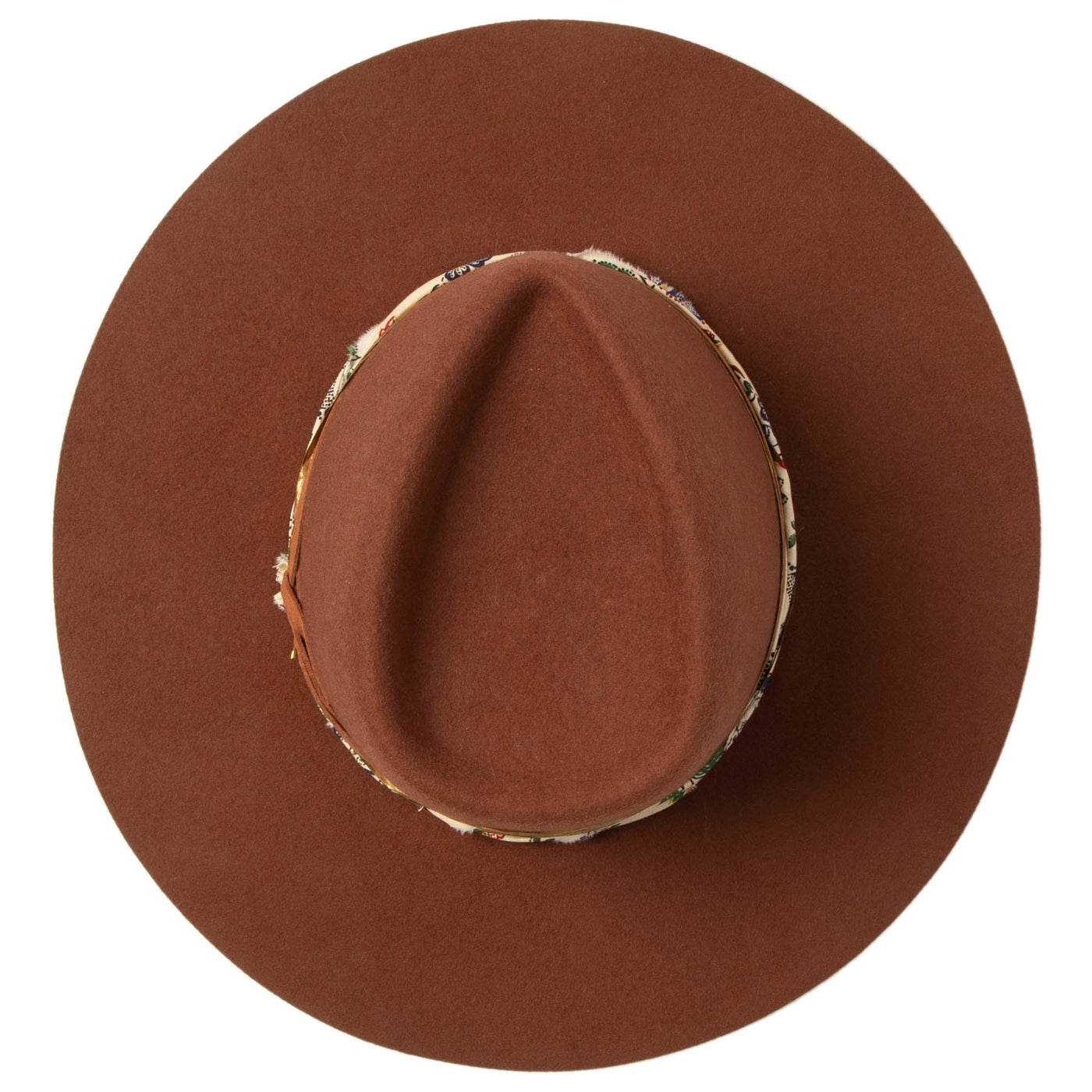 Farrah - Stiff Brim Fedora with Patterned Fabric Band-FEDORA-San Diego Hat Company